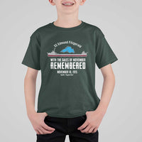 SS Edmund Fitzgerald Gales of November Tribute T Shirt For Kid Lake Superior Shipwreck Memorial - Wonder Print Shop