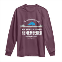 SS Edmund Fitzgerald Gales of November Tribute Long Sleeve Shirt Lake Superior Shipwreck Memorial - Wonder Print Shop