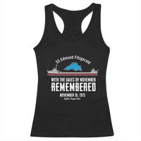 SS Edmund Fitzgerald Gales of November Tribute Racerback Tank Top Lake Superior Shipwreck Memorial - Wonder Print Shop