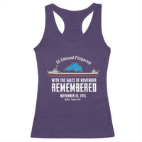 SS Edmund Fitzgerald Gales of November Tribute Racerback Tank Top Lake Superior Shipwreck Memorial - Wonder Print Shop