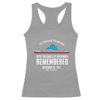 SS Edmund Fitzgerald Gales of November Tribute Racerback Tank Top Lake Superior Shipwreck Memorial - Wonder Print Shop