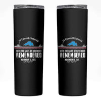 SS Edmund Fitzgerald Gales of November Tribute Skinny Tumbler Lake Superior Shipwreck Memorial - Wonder Print Shop