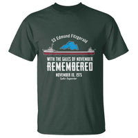 SS Edmund Fitzgerald Gales of November Tribute T Shirt Lake Superior Shipwreck Memorial - Wonder Print Shop