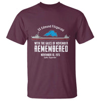 SS Edmund Fitzgerald Gales of November Tribute T Shirt Lake Superior Shipwreck Memorial - Wonder Print Shop