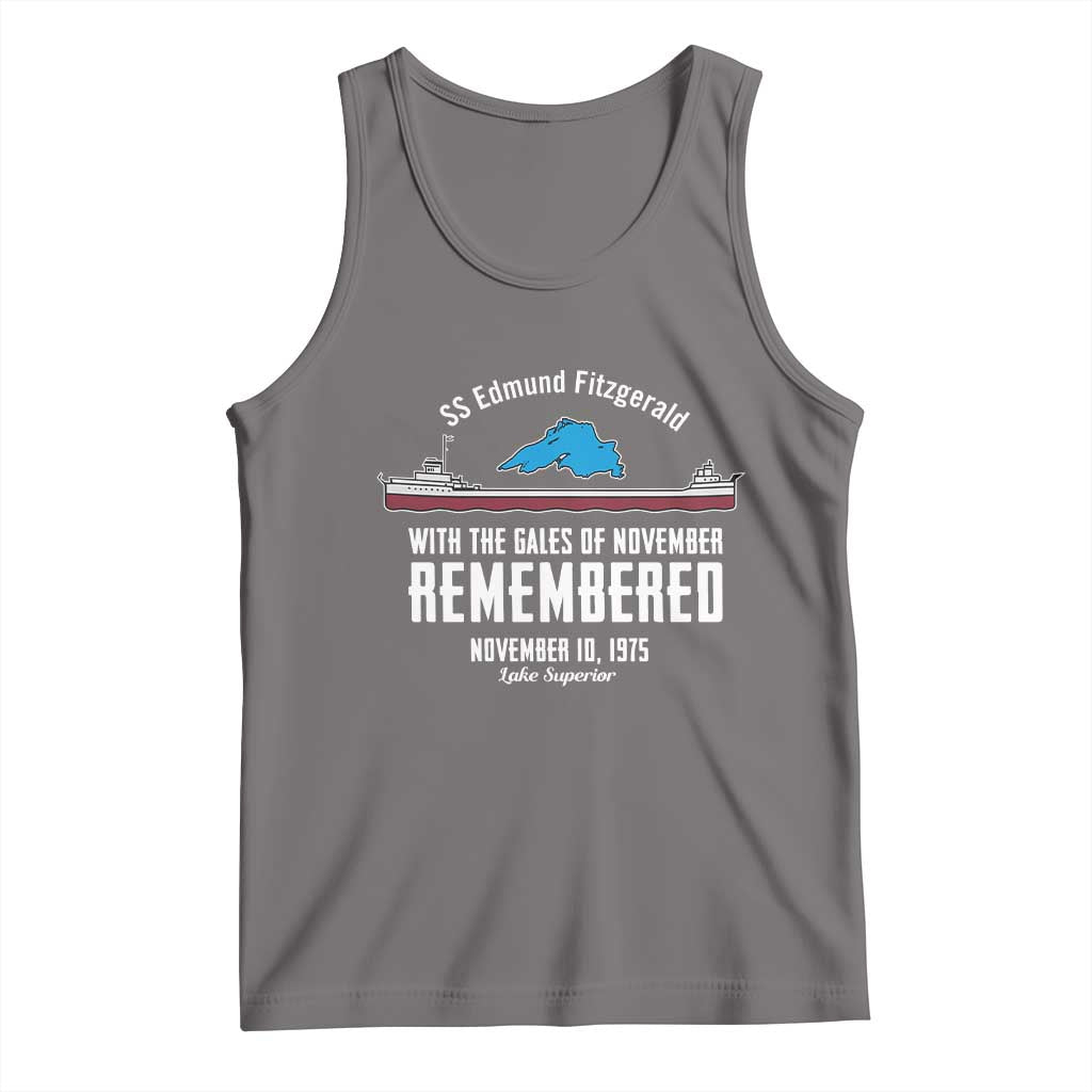 SS Edmund Fitzgerald Gales of November Tribute Tank Top Lake Superior Shipwreck Memorial - Wonder Print Shop
