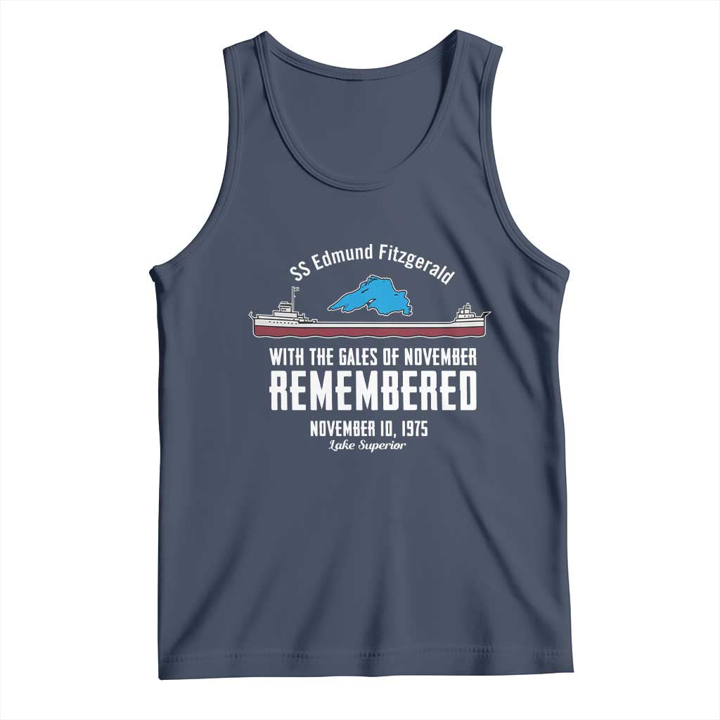 SS Edmund Fitzgerald Gales of November Tribute Tank Top Lake Superior Shipwreck Memorial - Wonder Print Shop