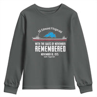 SS Edmund Fitzgerald Gales of November Tribute Youth Sweatshirt Lake Superior Shipwreck Memorial - Wonder Print Shop