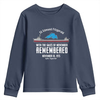 SS Edmund Fitzgerald Gales of November Tribute Youth Sweatshirt Lake Superior Shipwreck Memorial - Wonder Print Shop