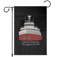 Edmund Fitzgerald Tribute Garden Flag The Legend Lives On Great Lakes Freighter Memorial - Wonder Print Shop