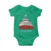 Edmund Fitzgerald Tribute Baby Onesie The Legend Lives On Great Lakes Freighter Memorial - Wonder Print Shop