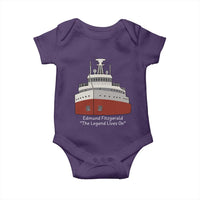 Edmund Fitzgerald Tribute Baby Onesie The Legend Lives On Great Lakes Freighter Memorial - Wonder Print Shop