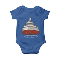 Edmund Fitzgerald Tribute Baby Onesie The Legend Lives On Great Lakes Freighter Memorial - Wonder Print Shop