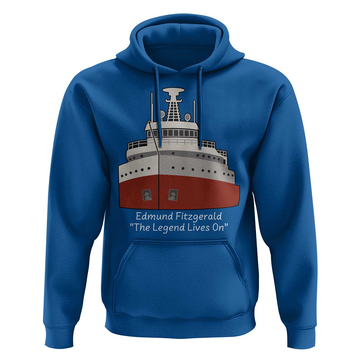 Edmund Fitzgerald Tribute Hoodie The Legend Lives On Great Lakes Freighter Memorial - Wonder Print Shop