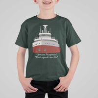 Edmund Fitzgerald Tribute T Shirt For Kid The Legend Lives On Great Lakes Freighter Memorial - Wonder Print Shop