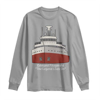 Edmund Fitzgerald Tribute Long Sleeve Shirt The Legend Lives On Great Lakes Freighter Memorial - Wonder Print Shop