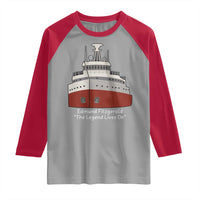 Edmund Fitzgerald Tribute Raglan Shirt The Legend Lives On Great Lakes Freighter Memorial - Wonder Print Shop