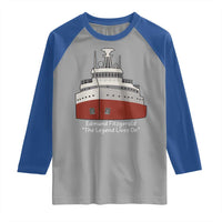 Edmund Fitzgerald Tribute Raglan Shirt The Legend Lives On Great Lakes Freighter Memorial - Wonder Print Shop