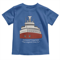 Edmund Fitzgerald Tribute Toddler T Shirt The Legend Lives On Great Lakes Freighter Memorial - Wonder Print Shop