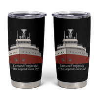 Edmund Fitzgerald Tribute Tumbler Cup The Legend Lives On Great Lakes Freighter Memorial - Wonder Print Shop
