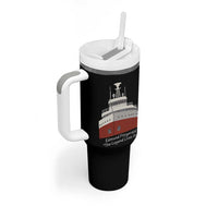 Edmund Fitzgerald Tribute Tumbler With Handle The Legend Lives On Great Lakes Freighter Memorial - Wonder Print Shop