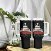 Edmund Fitzgerald Tribute Tumbler With Handle The Legend Lives On Great Lakes Freighter Memorial - Wonder Print Shop