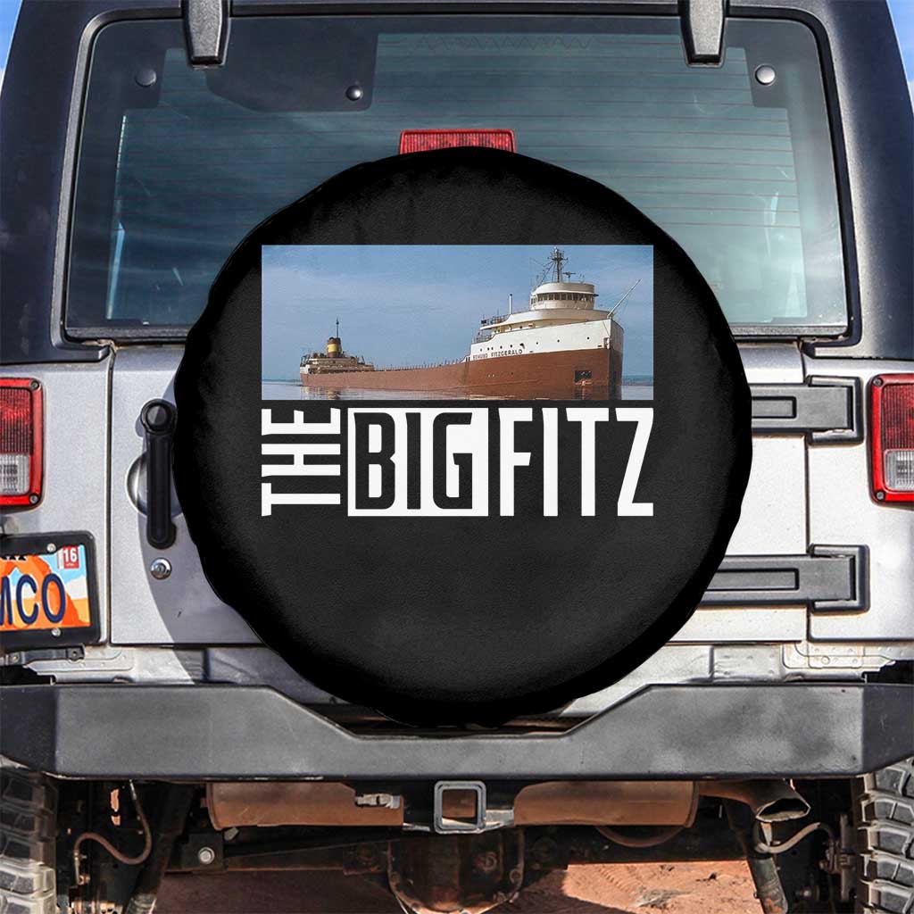 The Big Fitz Tribute Spare Tire Cover SS Edmund Fitzgerald Freighter Design for Great Lakes History - Wonder Print Shop