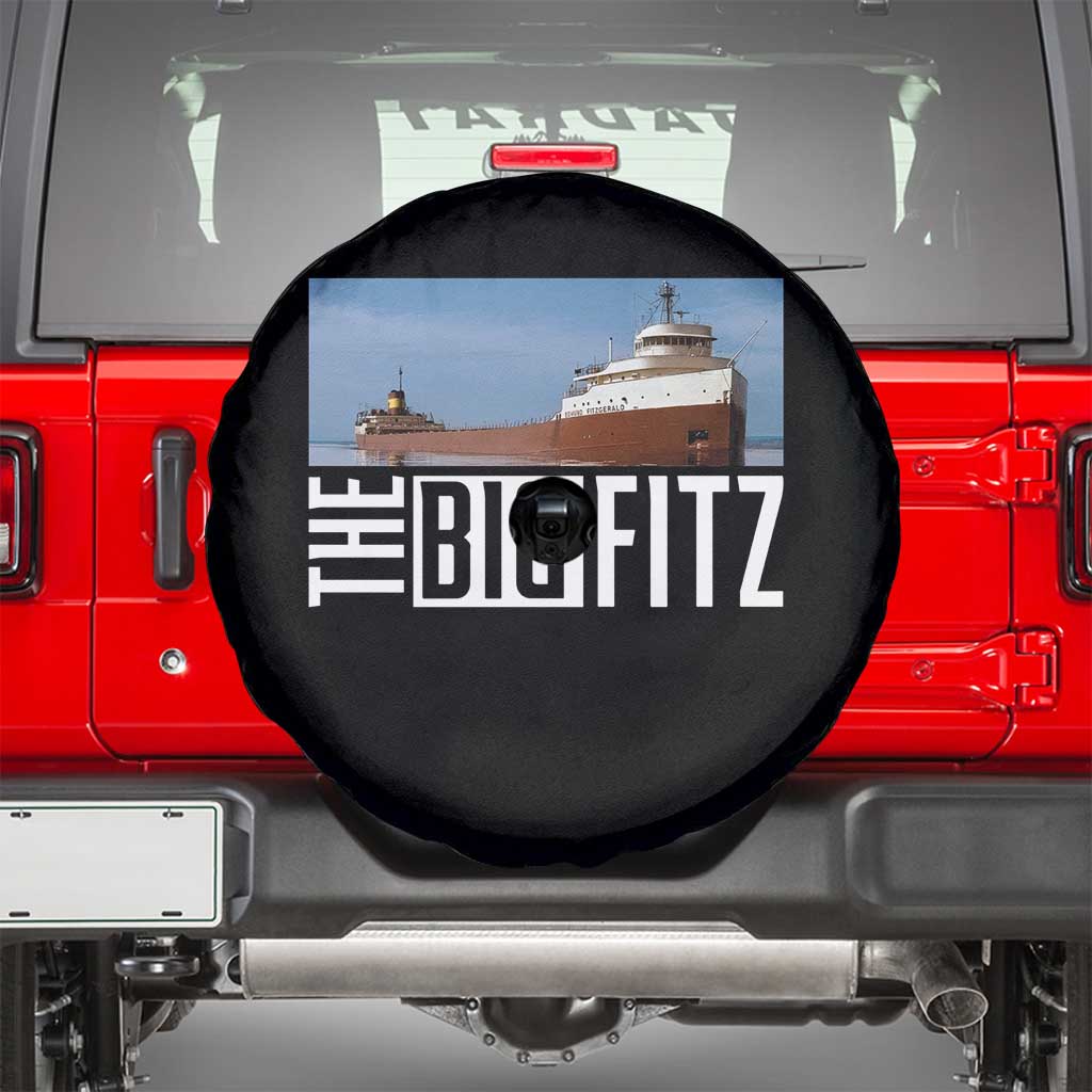 The Big Fitz Tribute Spare Tire Cover SS Edmund Fitzgerald Freighter Design for Great Lakes History - Wonder Print Shop