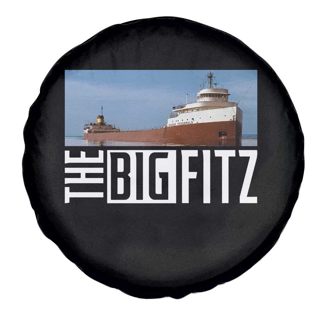 The Big Fitz Tribute Spare Tire Cover SS Edmund Fitzgerald Freighter Design for Great Lakes History - Wonder Print Shop