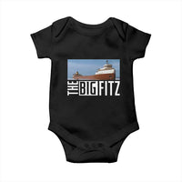 The Big Fitz Tribute Baby Onesie SS Edmund Fitzgerald Freighter Design for Great Lakes History - Wonder Print Shop
