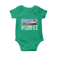 The Big Fitz Tribute Baby Onesie SS Edmund Fitzgerald Freighter Design for Great Lakes History - Wonder Print Shop