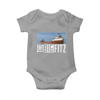 The Big Fitz Tribute Baby Onesie SS Edmund Fitzgerald Freighter Design for Great Lakes History - Wonder Print Shop