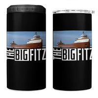 The Big Fitz Tribute 4 in 1 Can Cooler Tumbler SS Edmund Fitzgerald Freighter Design for Great Lakes History - Wonder Print Shop