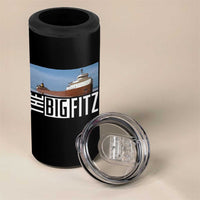 The Big Fitz Tribute 4 in 1 Can Cooler Tumbler SS Edmund Fitzgerald Freighter Design for Great Lakes History - Wonder Print Shop