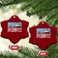 The Big Fitz Tribute Ceramic Ornament SS Edmund Fitzgerald Freighter Design for Great Lakes History - Wonder Print Shop