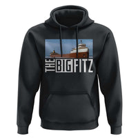 The Big Fitz Tribute Hoodie SS Edmund Fitzgerald Freighter Design for Great Lakes History - Wonder Print Shop