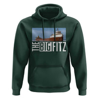 The Big Fitz Tribute Hoodie SS Edmund Fitzgerald Freighter Design for Great Lakes History - Wonder Print Shop