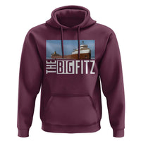 The Big Fitz Tribute Hoodie SS Edmund Fitzgerald Freighter Design for Great Lakes History - Wonder Print Shop