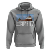 The Big Fitz Tribute Hoodie SS Edmund Fitzgerald Freighter Design for Great Lakes History - Wonder Print Shop