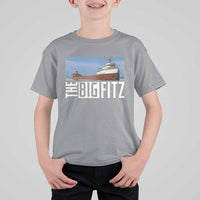 The Big Fitz Tribute T Shirt For Kid SS Edmund Fitzgerald Freighter Design for Great Lakes History - Wonder Print Shop