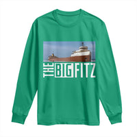 The Big Fitz Tribute Long Sleeve Shirt SS Edmund Fitzgerald Freighter Design for Great Lakes History - Wonder Print Shop