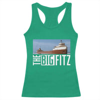 The Big Fitz Tribute Racerback Tank Top SS Edmund Fitzgerald Freighter Design for Great Lakes History - Wonder Print Shop