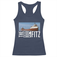 The Big Fitz Tribute Racerback Tank Top SS Edmund Fitzgerald Freighter Design for Great Lakes History - Wonder Print Shop