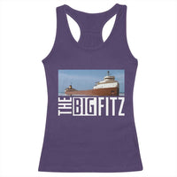 The Big Fitz Tribute Racerback Tank Top SS Edmund Fitzgerald Freighter Design for Great Lakes History - Wonder Print Shop
