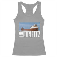 The Big Fitz Tribute Racerback Tank Top SS Edmund Fitzgerald Freighter Design for Great Lakes History - Wonder Print Shop