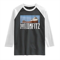 The Big Fitz Tribute Raglan Shirt SS Edmund Fitzgerald Freighter Design for Great Lakes History - Wonder Print Shop