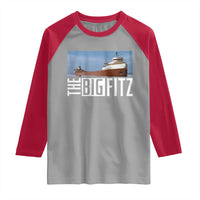 The Big Fitz Tribute Raglan Shirt SS Edmund Fitzgerald Freighter Design for Great Lakes History - Wonder Print Shop