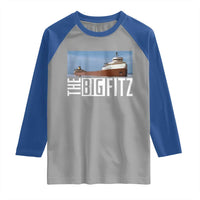 The Big Fitz Tribute Raglan Shirt SS Edmund Fitzgerald Freighter Design for Great Lakes History - Wonder Print Shop