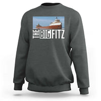 The Big Fitz Tribute Sweatshirt SS Edmund Fitzgerald Freighter Design for Great Lakes History - Wonder Print Shop