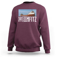 The Big Fitz Tribute Sweatshirt SS Edmund Fitzgerald Freighter Design for Great Lakes History - Wonder Print Shop