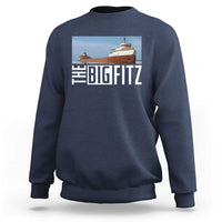The Big Fitz Tribute Sweatshirt SS Edmund Fitzgerald Freighter Design for Great Lakes History - Wonder Print Shop